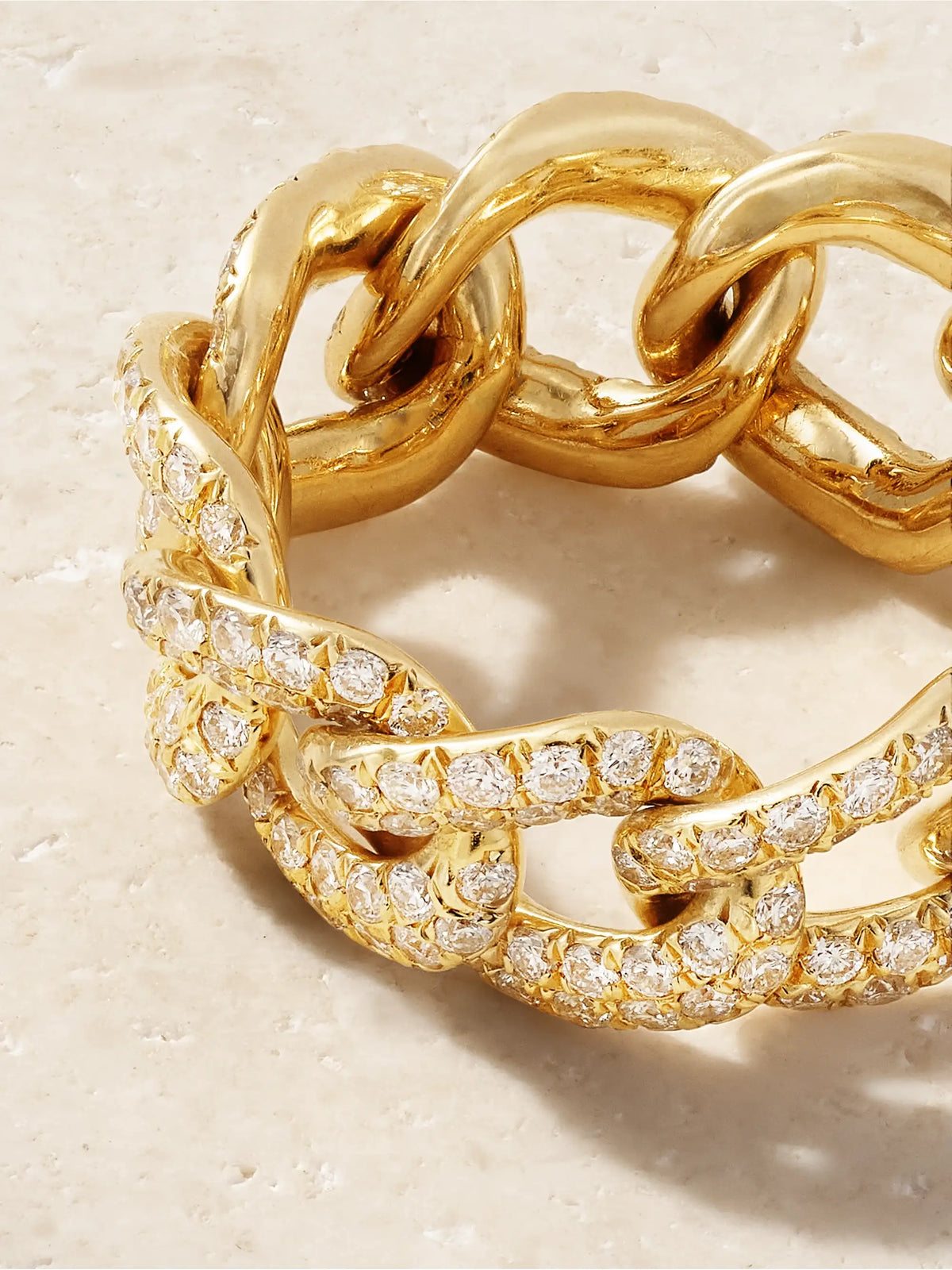 Essential Link 18-karat Gold Diamond Ring
