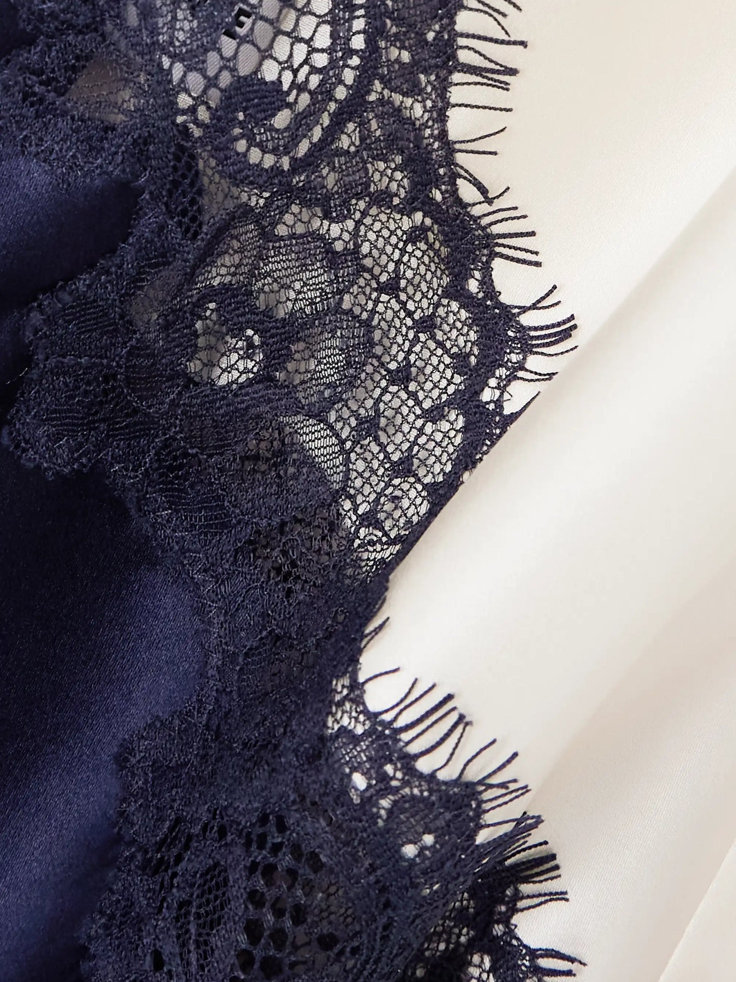 Aumoe Lace-trimmed Silk-satin Gown