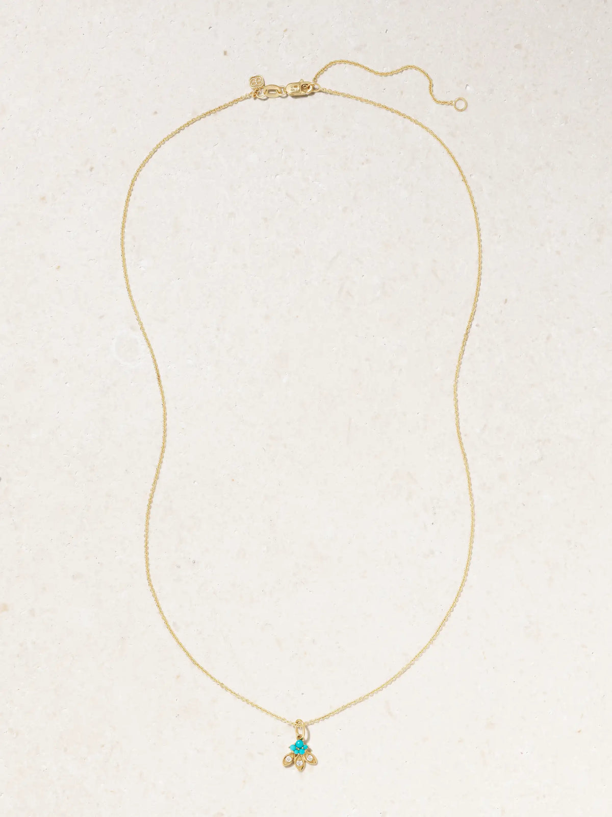 14-karat Gold, Turquoise And Diamond Necklace
