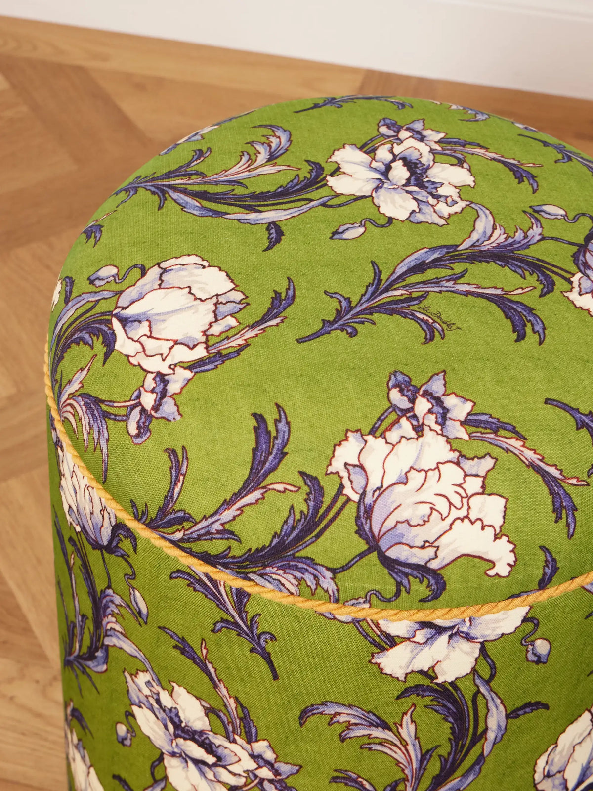 Babà Floral-printed Canvas Pouf