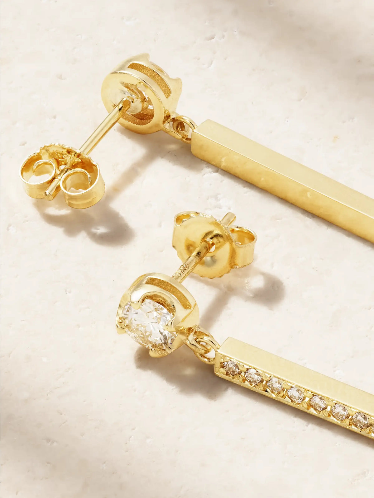 Illusion 18-karat Gold Diamond Earrings