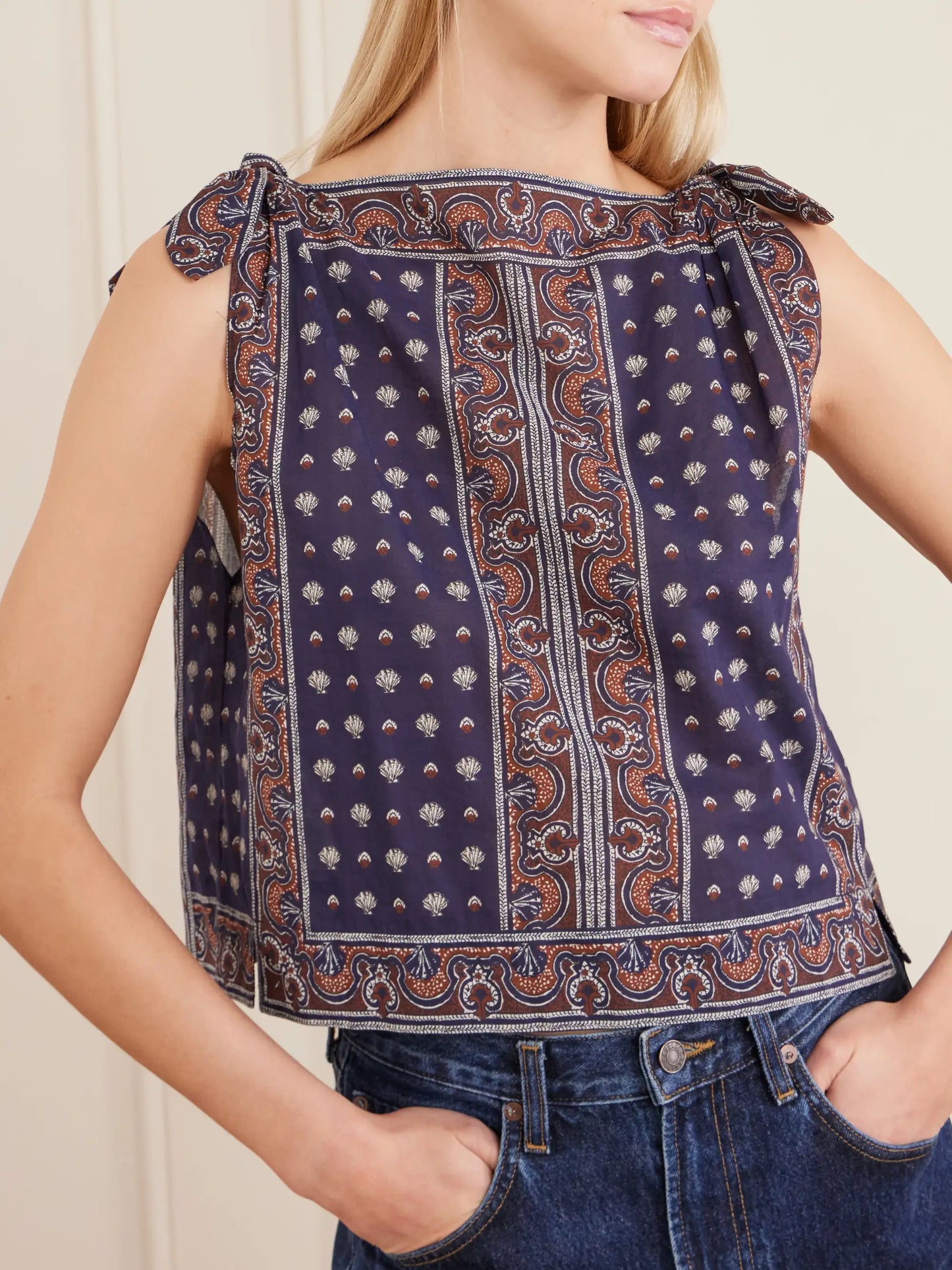 Amalia Printed Organic Cotton Top