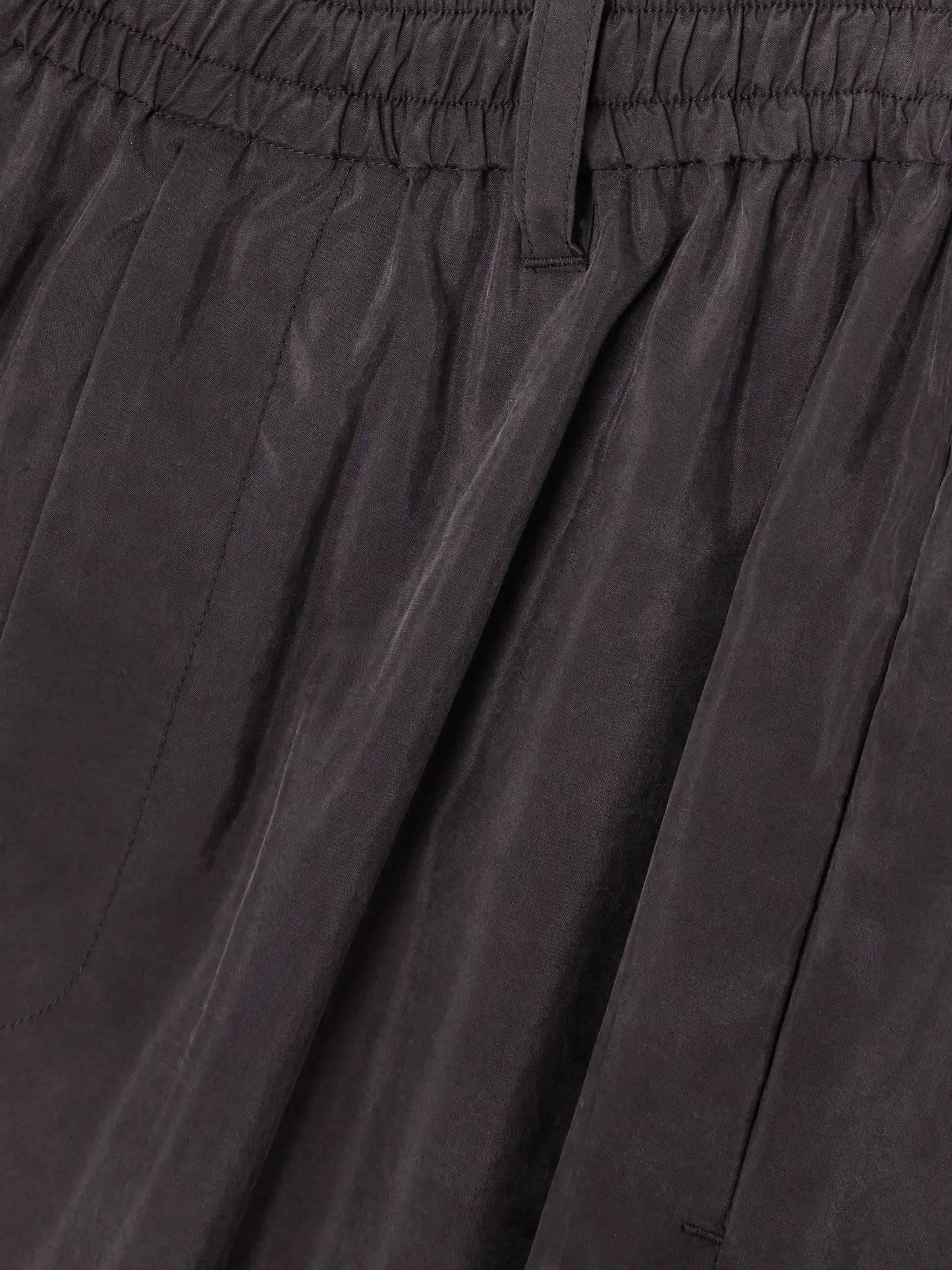 Pleated Silk-blend Track Pants