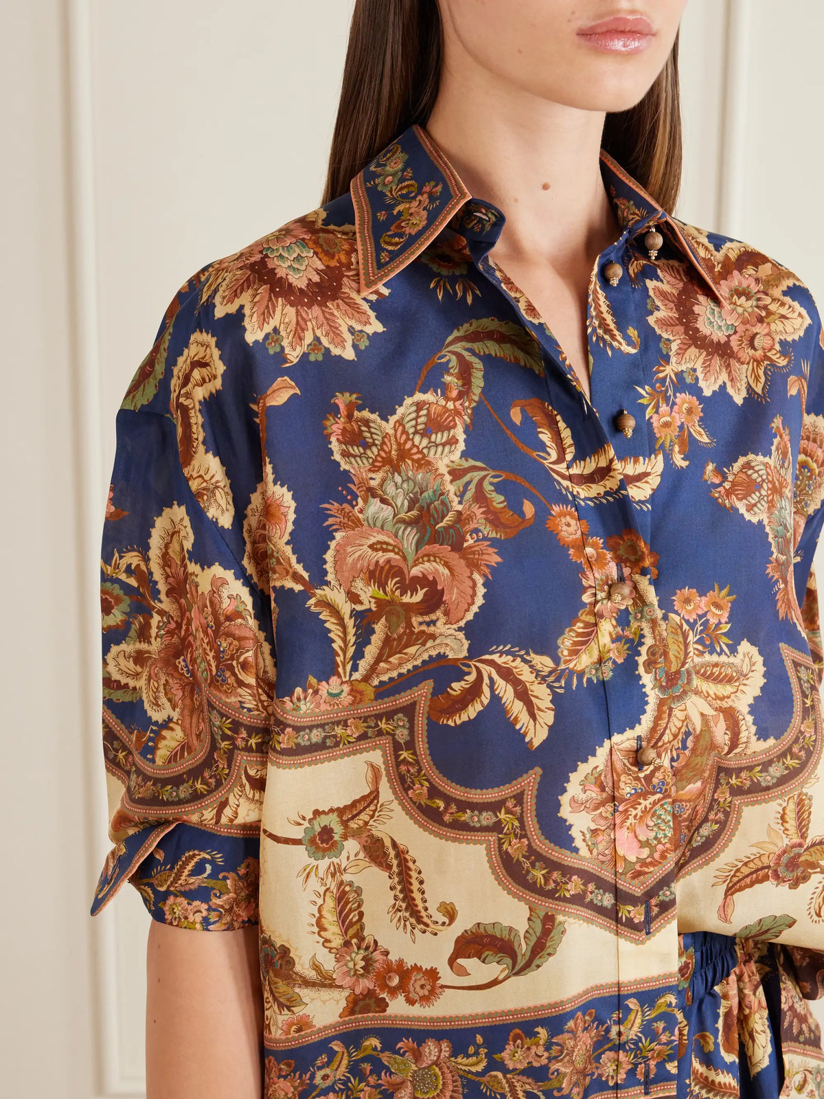 Zimmermann Aster Printed Silk Shirt