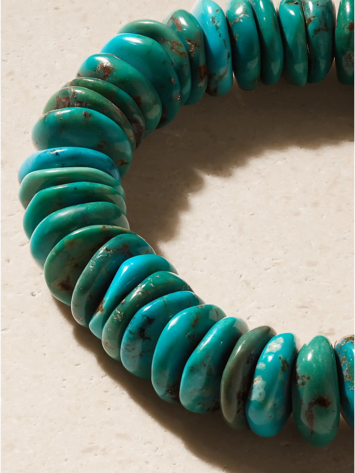 JIA JIA Jumbo Heishi 14-karat Gold And Turquoise Beaded Bracelet