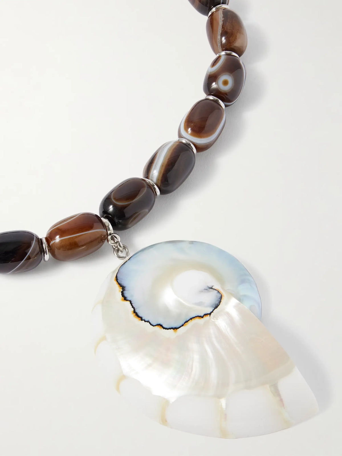 Firenze Silver-tone, Resin And Shell Necklace