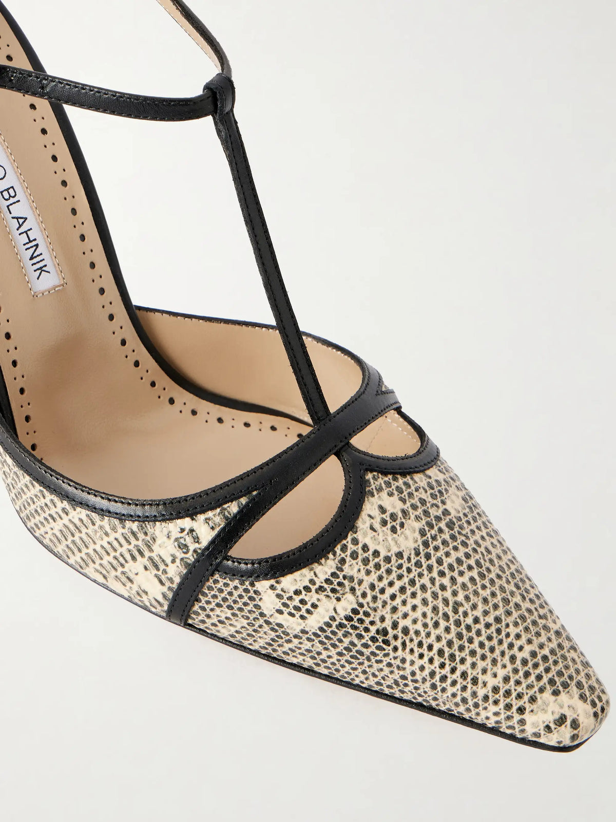 Gish 70 Lizard-effect Leather Pumps