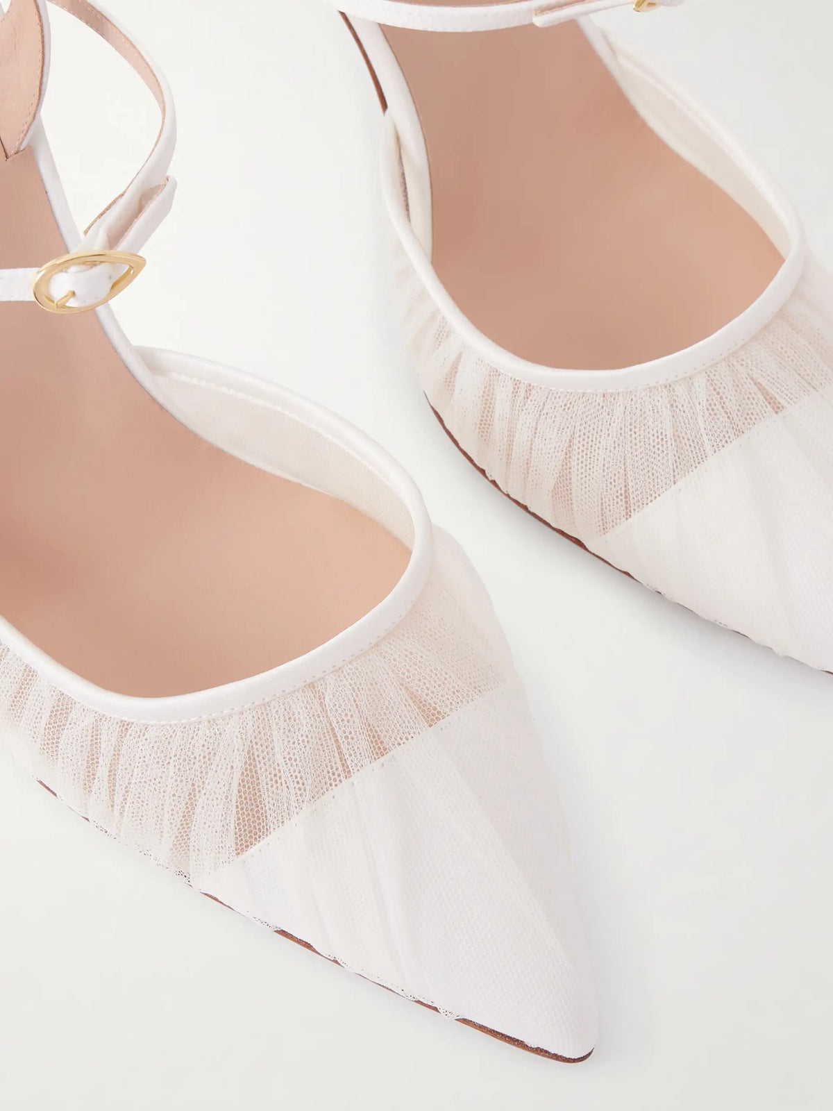 Mattia 85 Leather-trimmed Lace Pumps