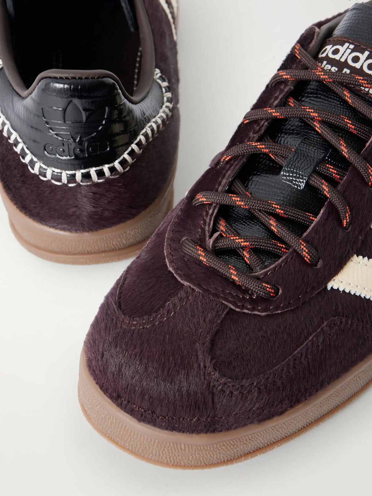 + Wales Bonner Gazelle Lizard-effect Leather-trimmed Pony Hair Sneakers