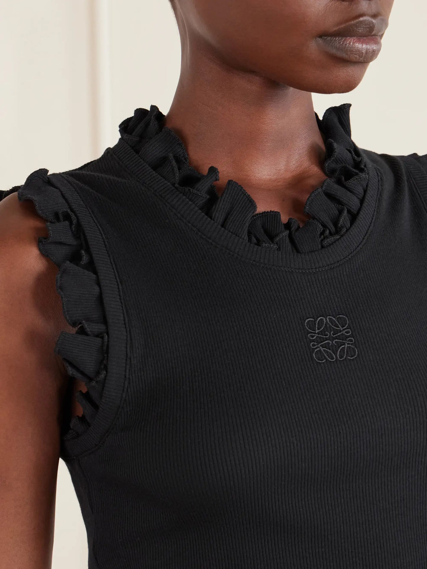 + Paula's Ibiza Ruffled Cotton-blend Tank Top
