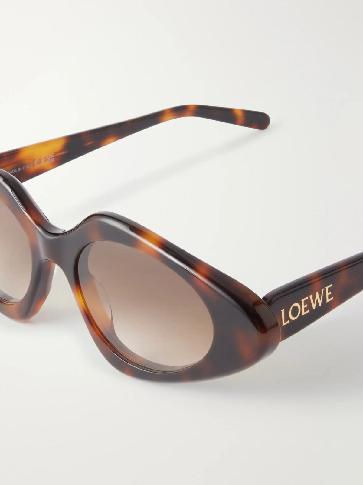 Slim Cat-eye Tortoiseshell Acetate Sunglasses