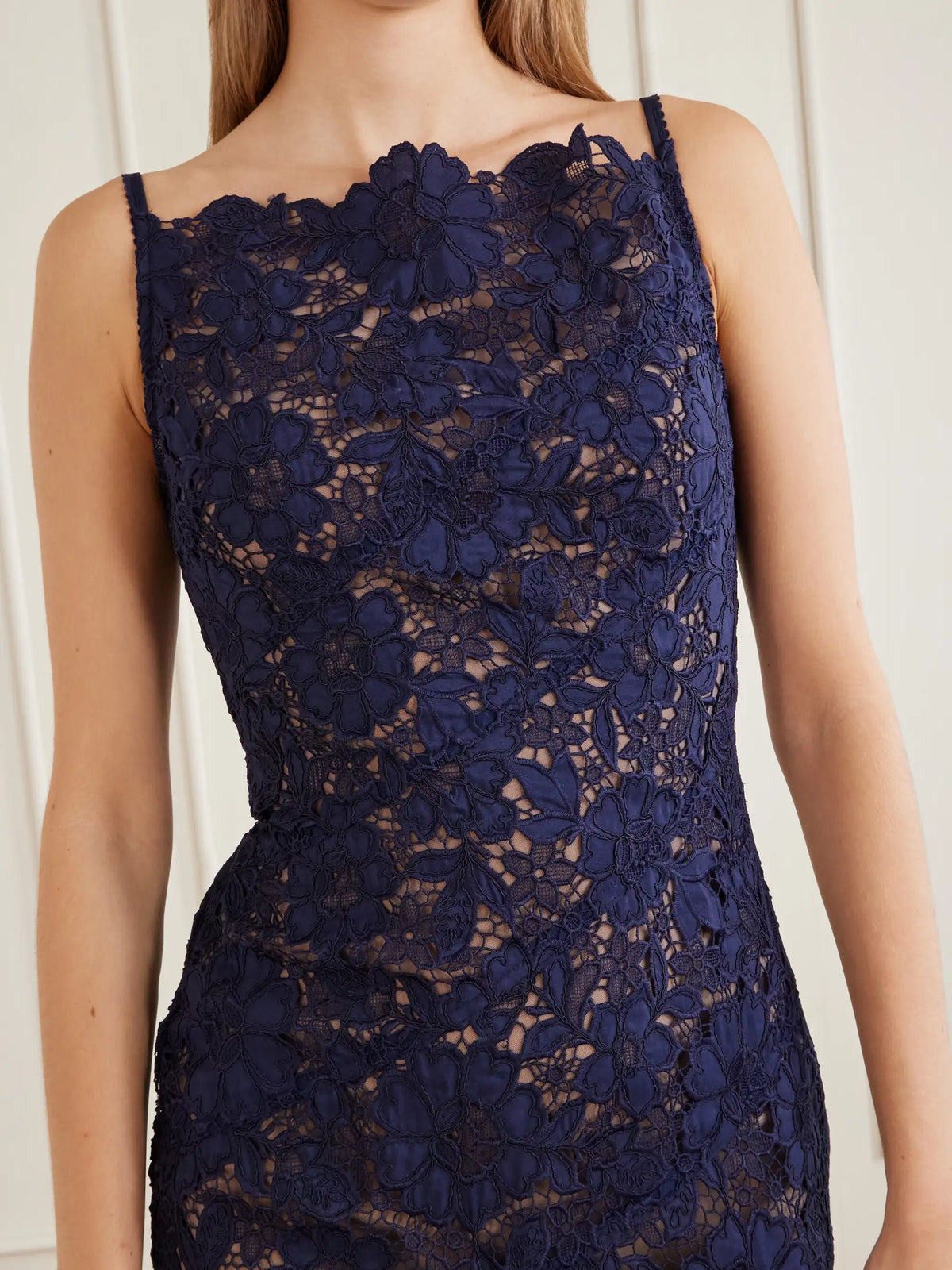 Self-Portrait Scalloped Lace Midi Dress