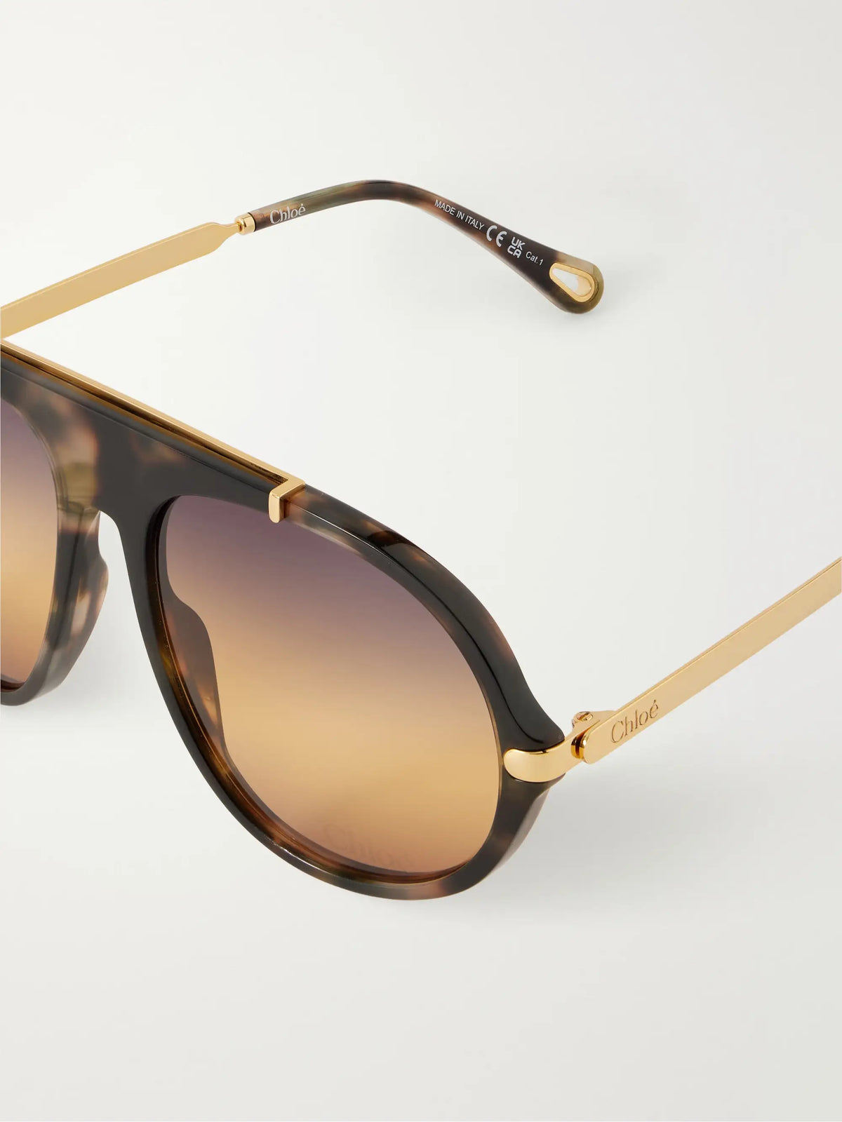 Aly Aviator-frame Acetate Sunglasses