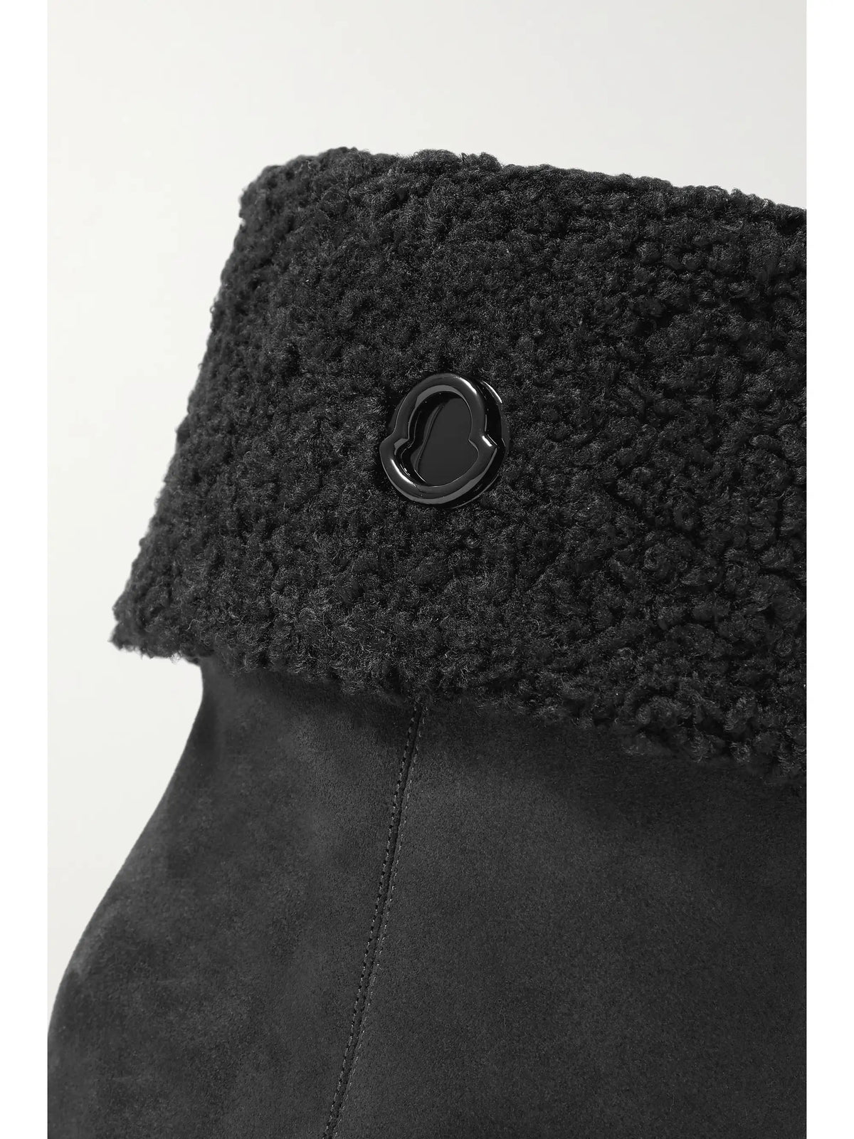W Short Plush-lined Suede Wedge Ankle Boots