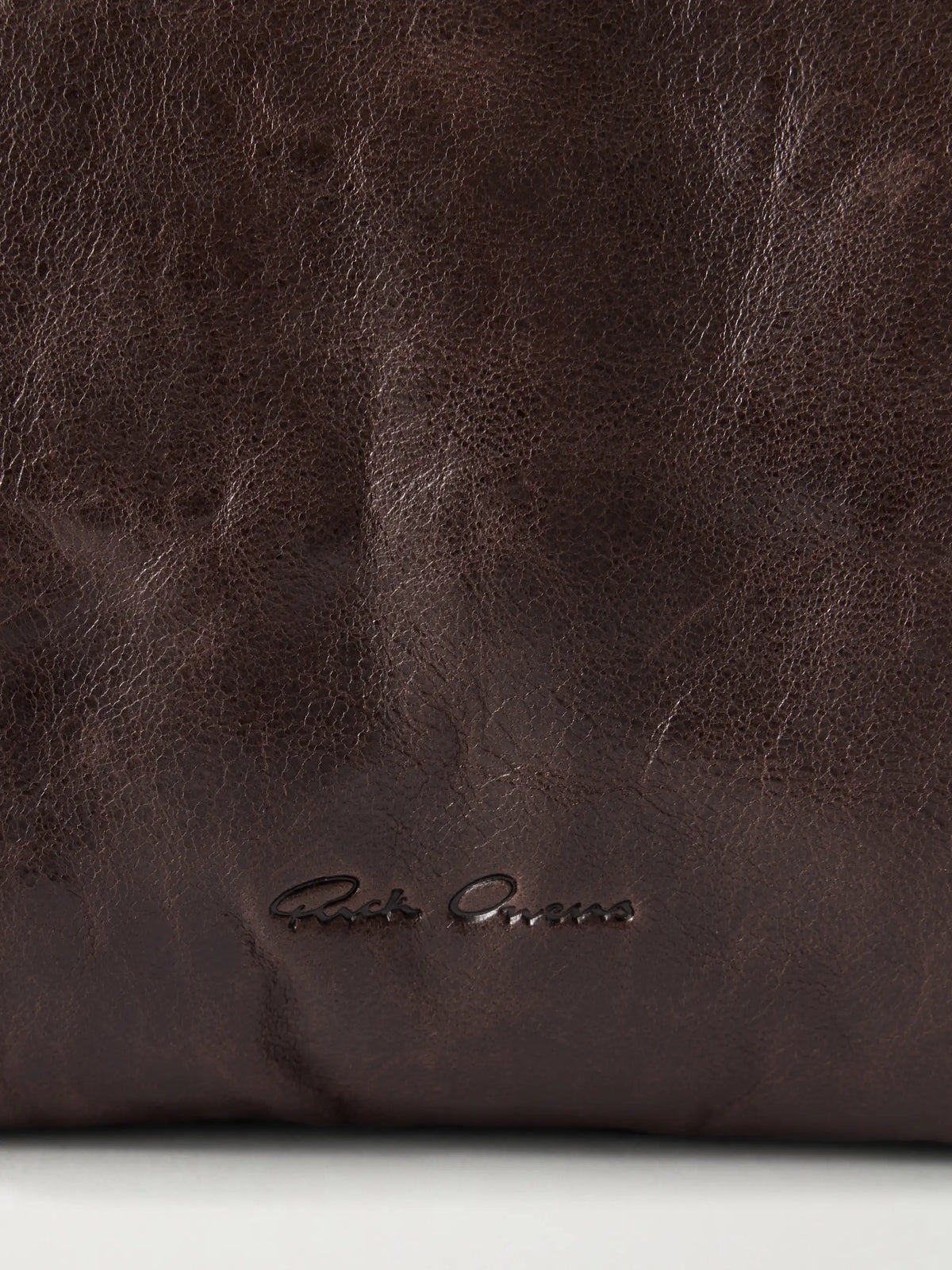 Rick Owens Crinkled-leather Clutch