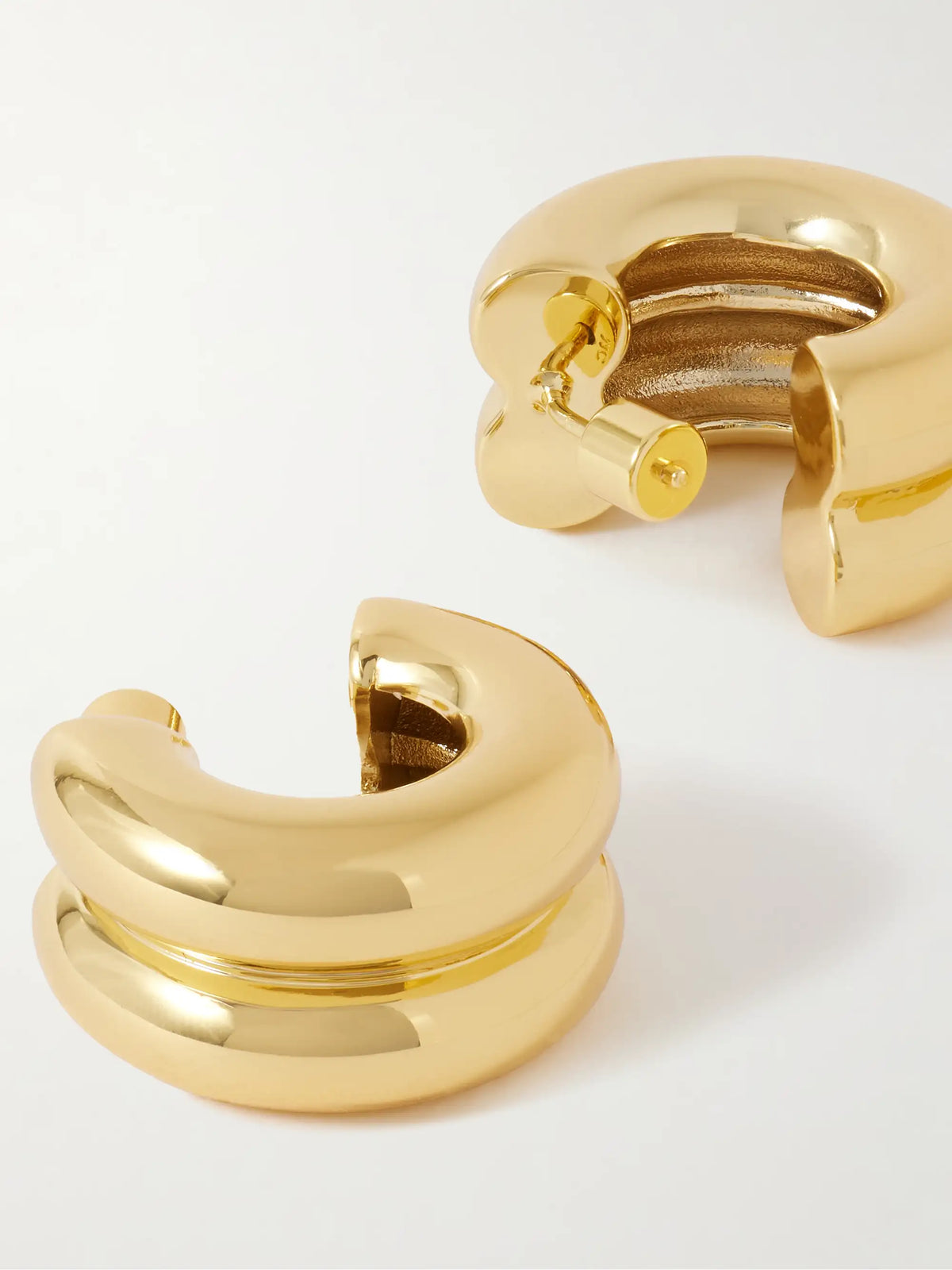 Double Gold-plated Hoop Earrings