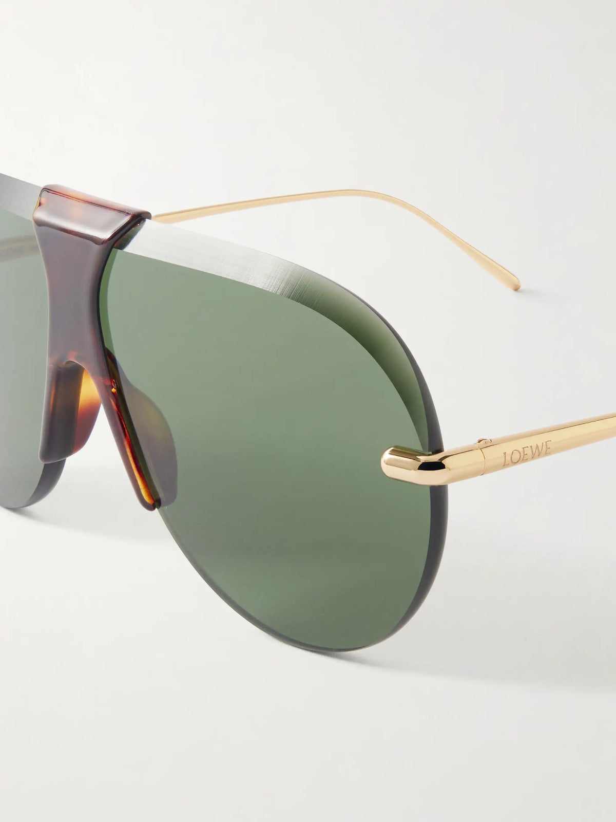 Aviator-style Gold-tone And Tortoiseshell Acetate Sunglasses