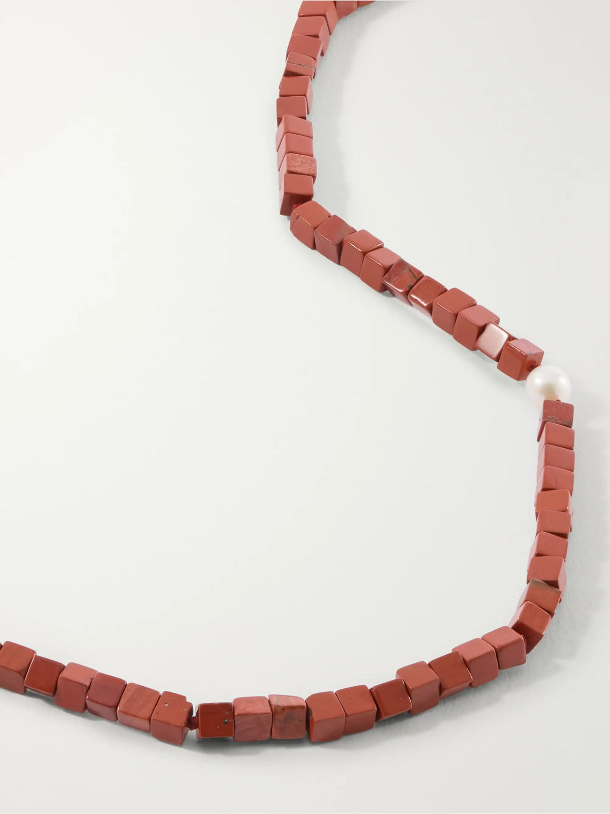 Le Sundial Ines Sterling Silver, Jasper And Pearl Necklace