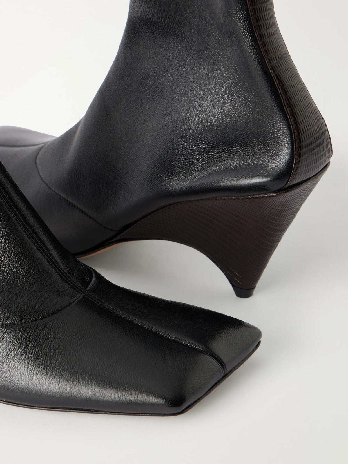 CHRISTEN Edge Stretch 75 Leather Ankle Boots