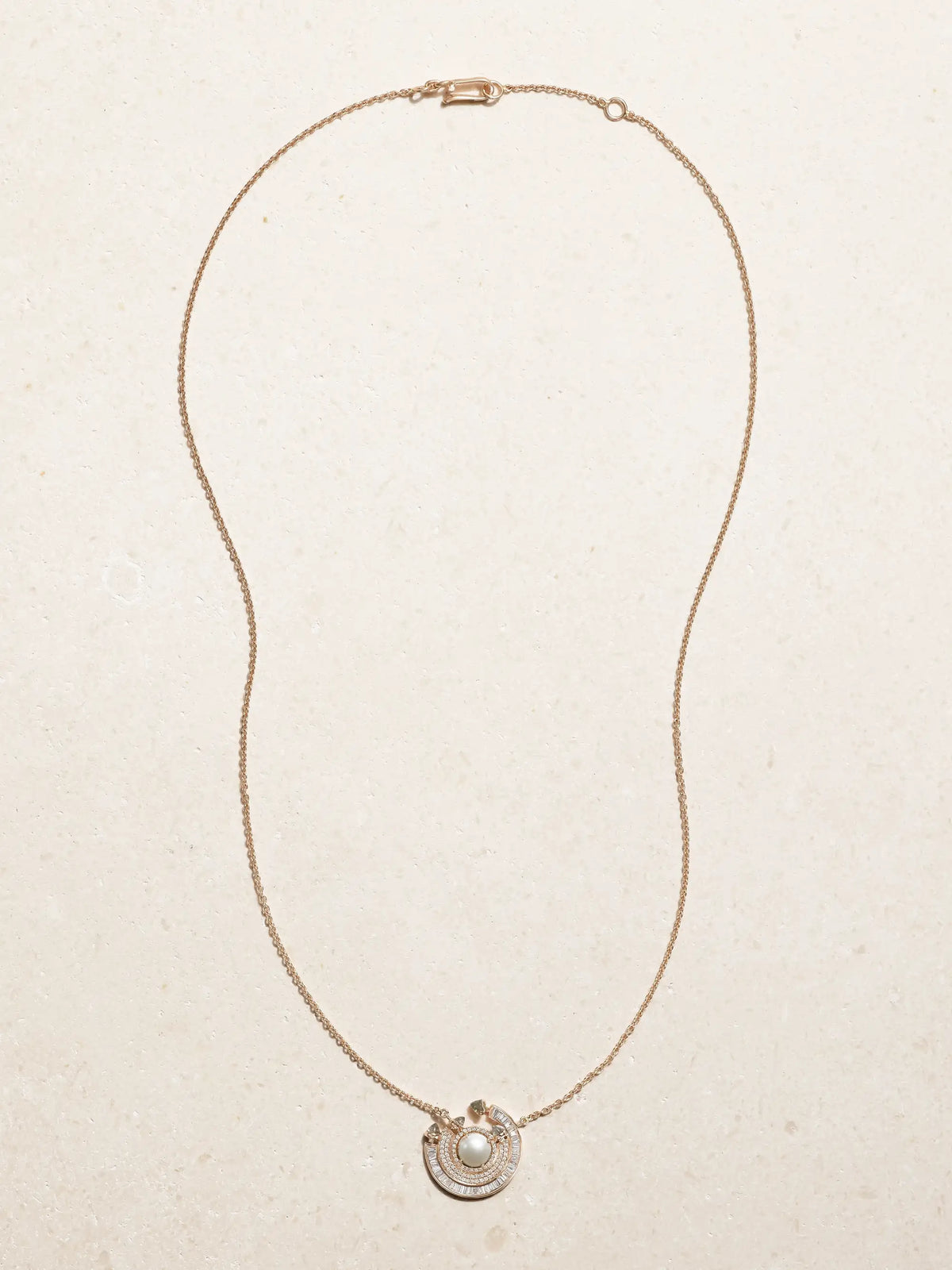 Chakra 18-karat Rose Gold Multi-stone Necklace