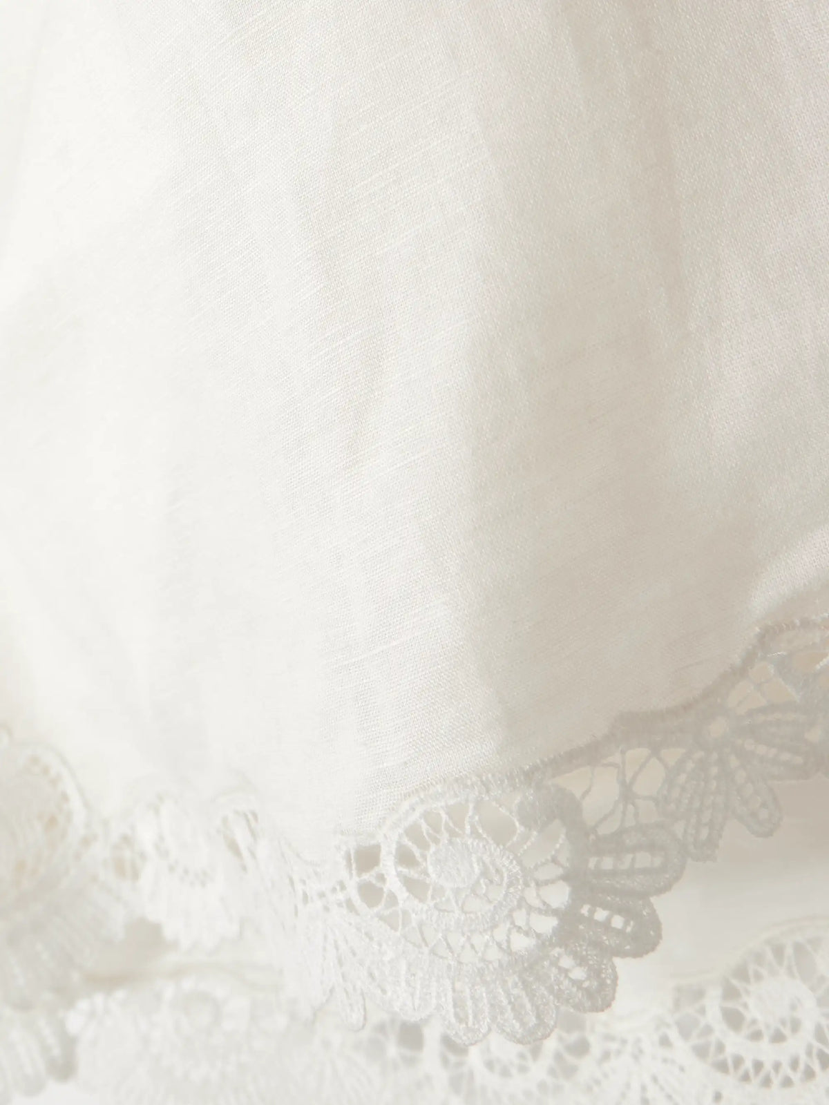 Posse Darya Lace-trimmed Linen And Cotton-blend Midi Skirt