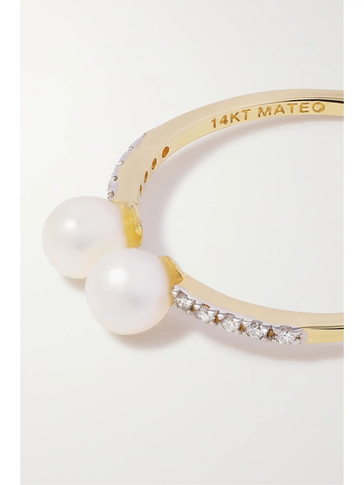 Mateo 14-karat Gold, Pearl And Diamond Ring