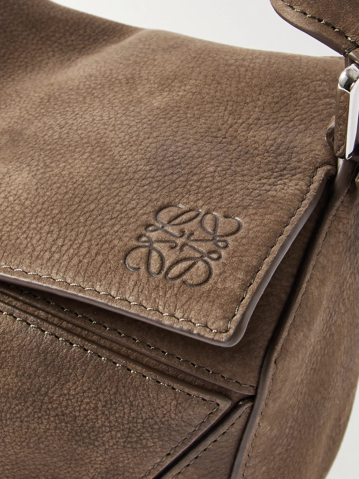 Puzzle Small Textured-nubuck Shoulder Bag