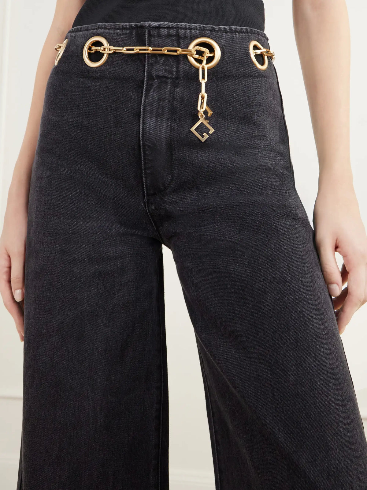 Cult Gaia Sydney Embellished Low-rise Flared Jeans