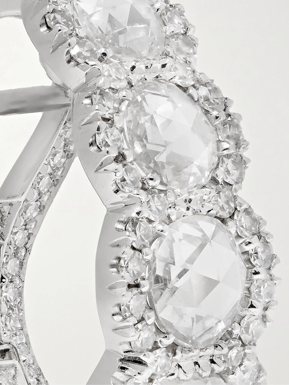 18-karat White Gold Diamond Hoop Earrings