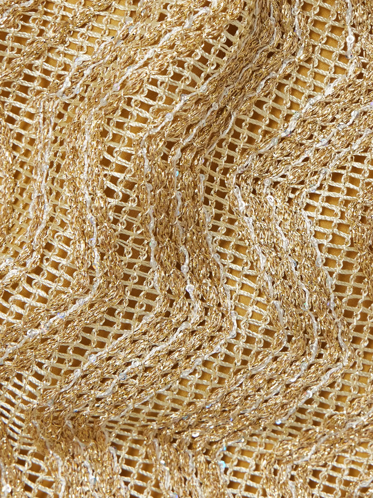 Mare Cutout Sequin-embellished Striped Metallic Crochet-knit Swimsuit