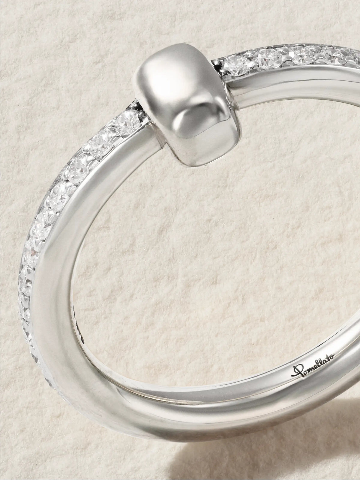 Together Rhodium-plated 18-karat White Gold Diamond Ring