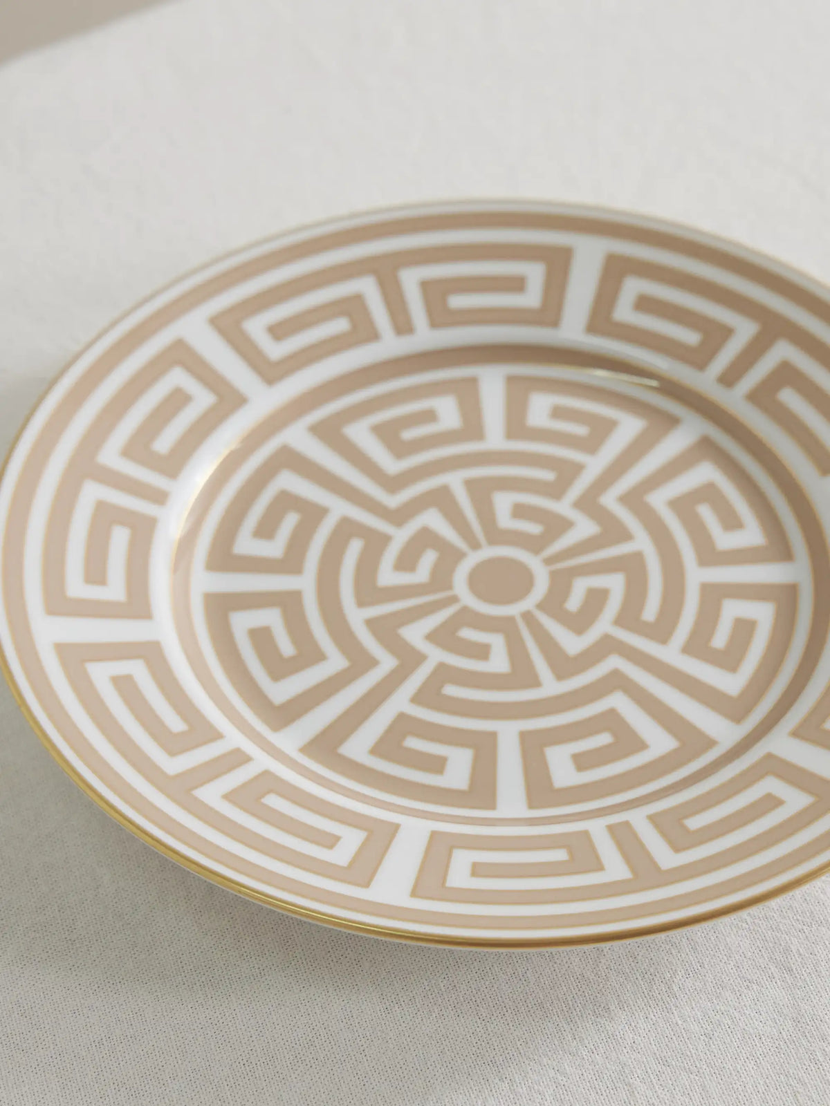Labrinto Gold-plated Porcelain Dessert Plate