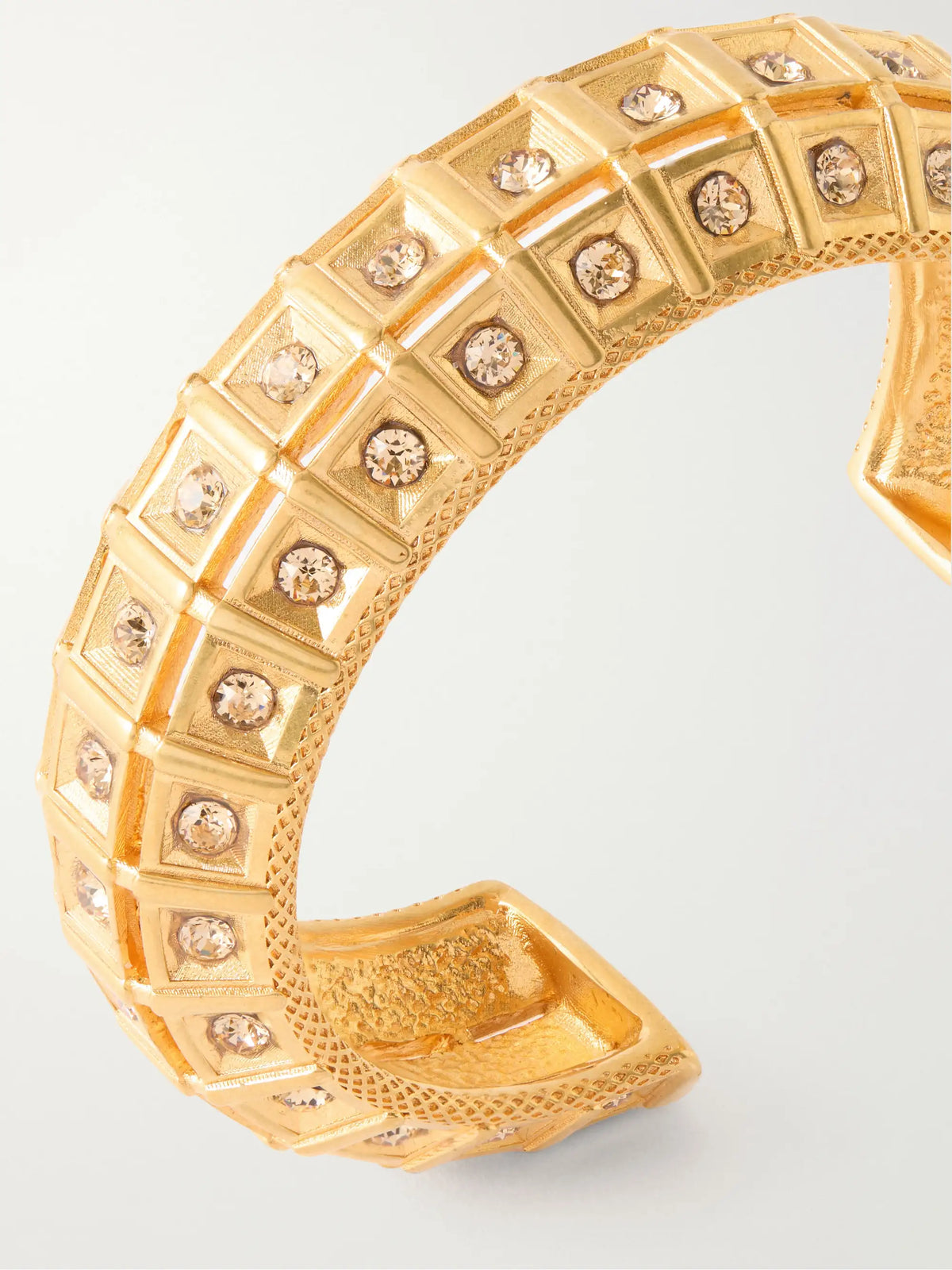 Lobster Vibe Gold-plated Crystal Cuff