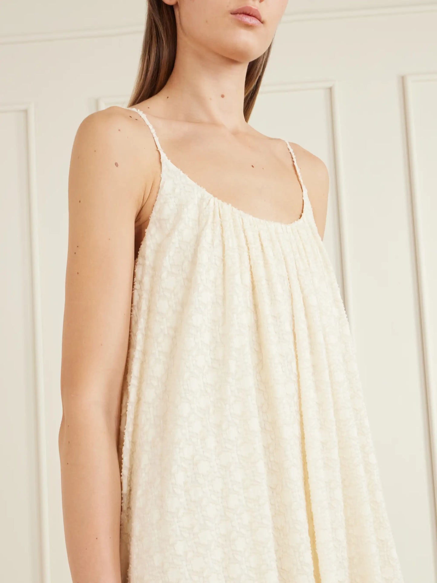 Confidentielle Draped Silk And Cotton-blend Coverup