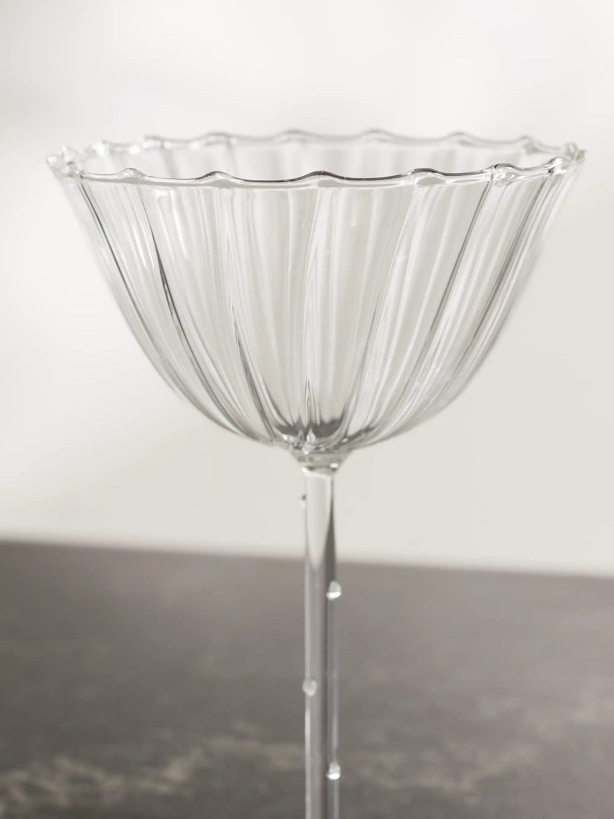 Cosmo Set Of Four Fluted Glass Champagne Coupes
