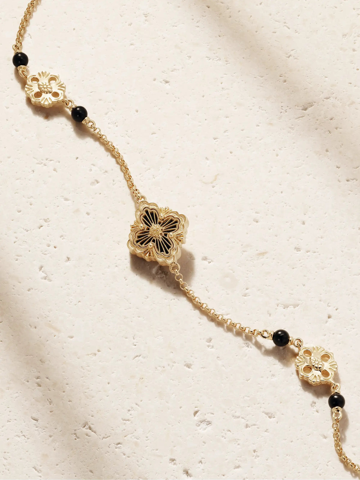 Opera Tulle 18-karat Gold Onyx Bracelet