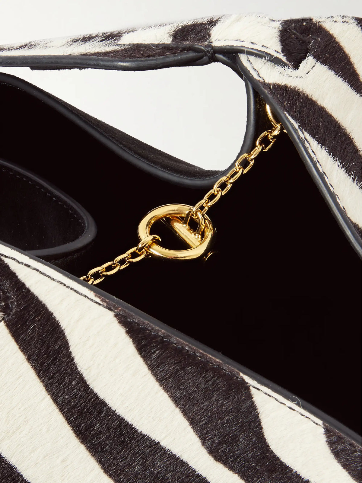 Lotus Mini Zebra-print Calf Hair And Suede Tote