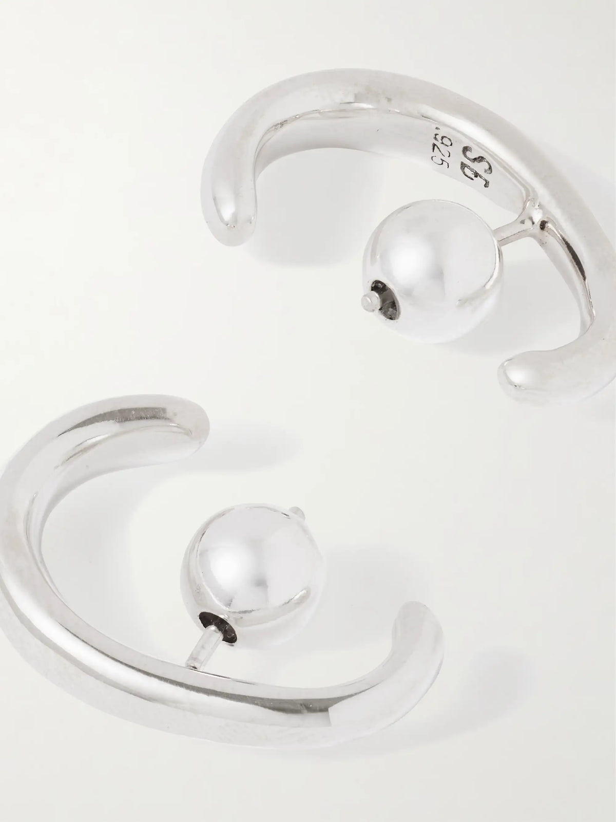 Petite Noodle Silver Hoop Earrings