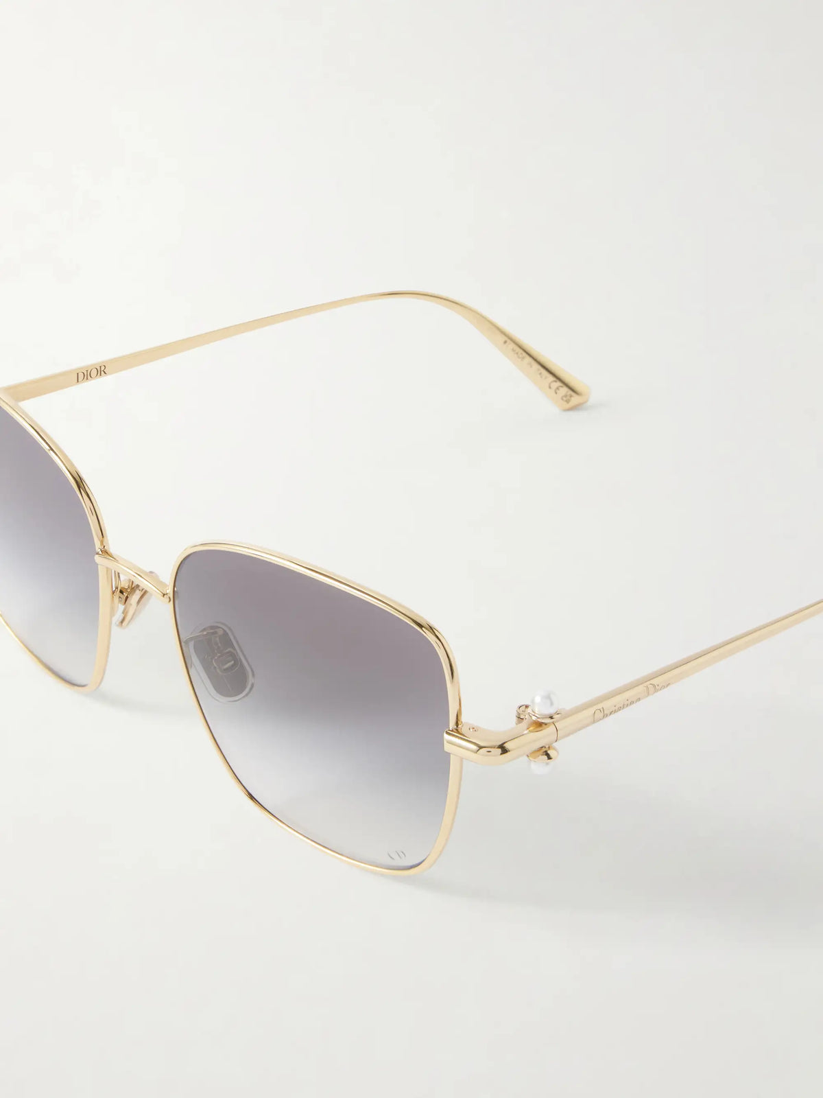 Diortribales S1u Square-frame Gold-tone Sunglasses