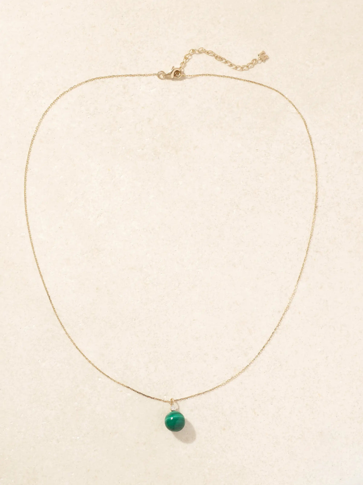 Mateo 14-karat Gold, Malachite And Diamond Necklace
