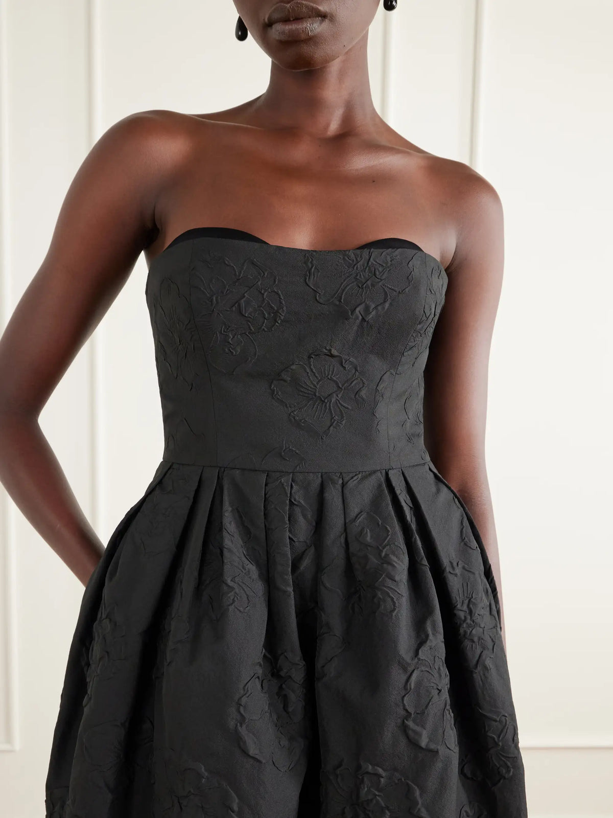 Ulla Johnson Katerina Pleated Floral-jacquard Cloqué Gown