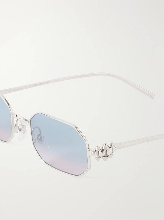 Eyewear Clash De Cartier Square-frame Silver-tone Metal Sunglasses