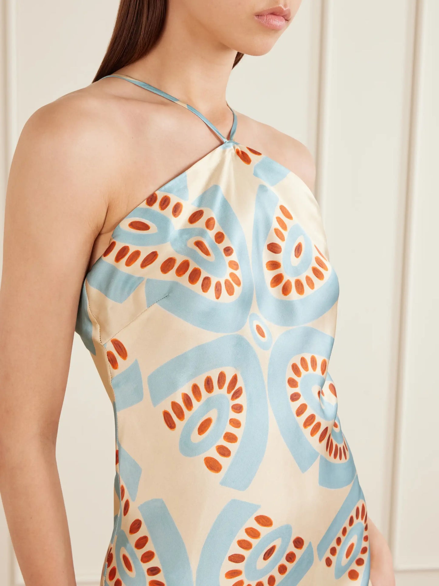 Thaleia Printed Silk-satin Maxi Dress