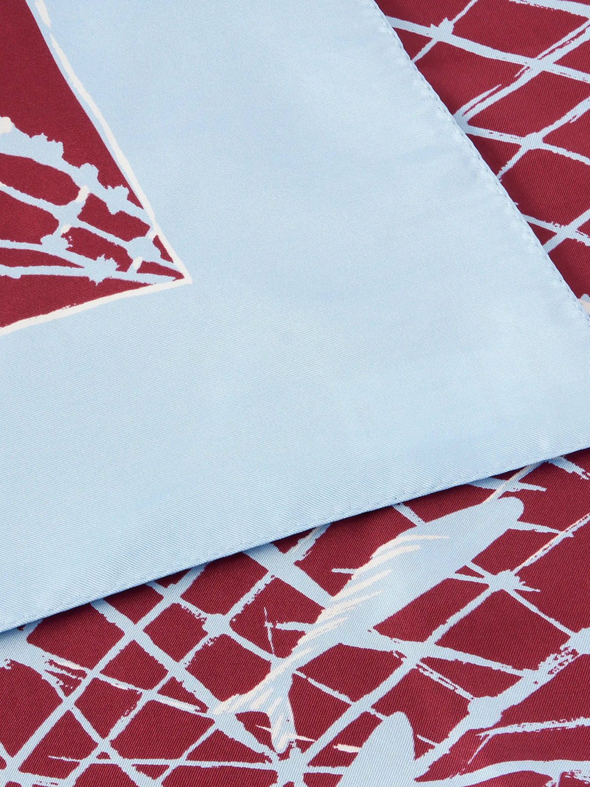 Fishnet Printed Silk-twill Scarf