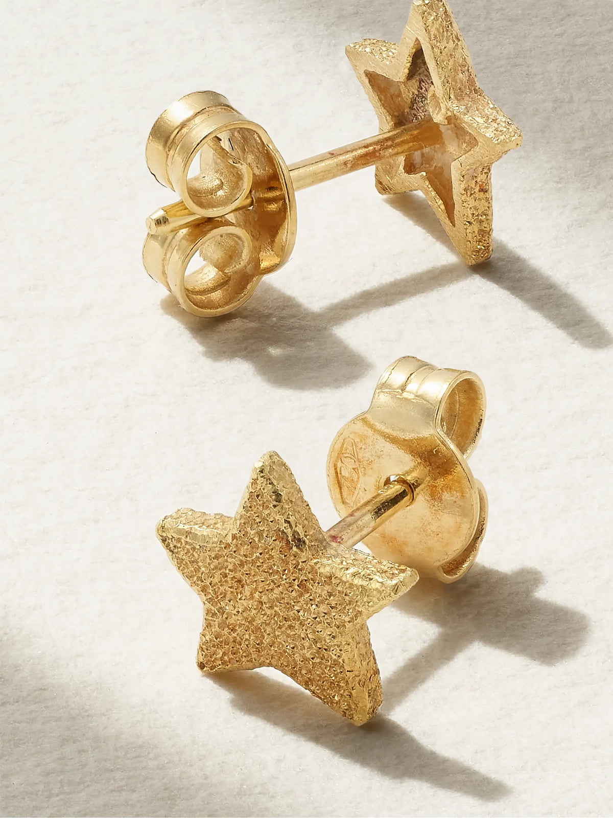 Florentine Finish Superstellar 18-karat Gold Earrings