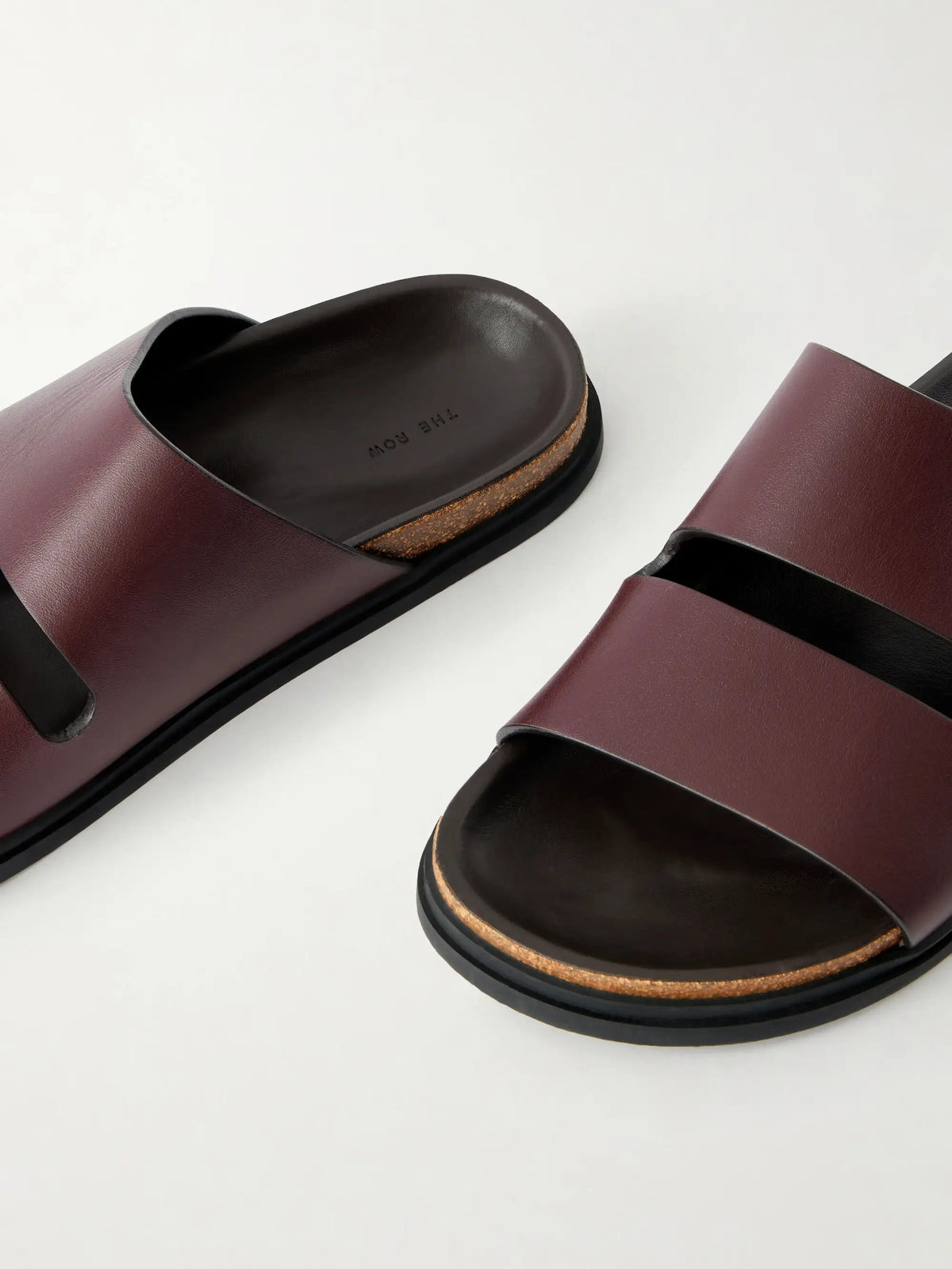 Band Leather Flat Sandals
