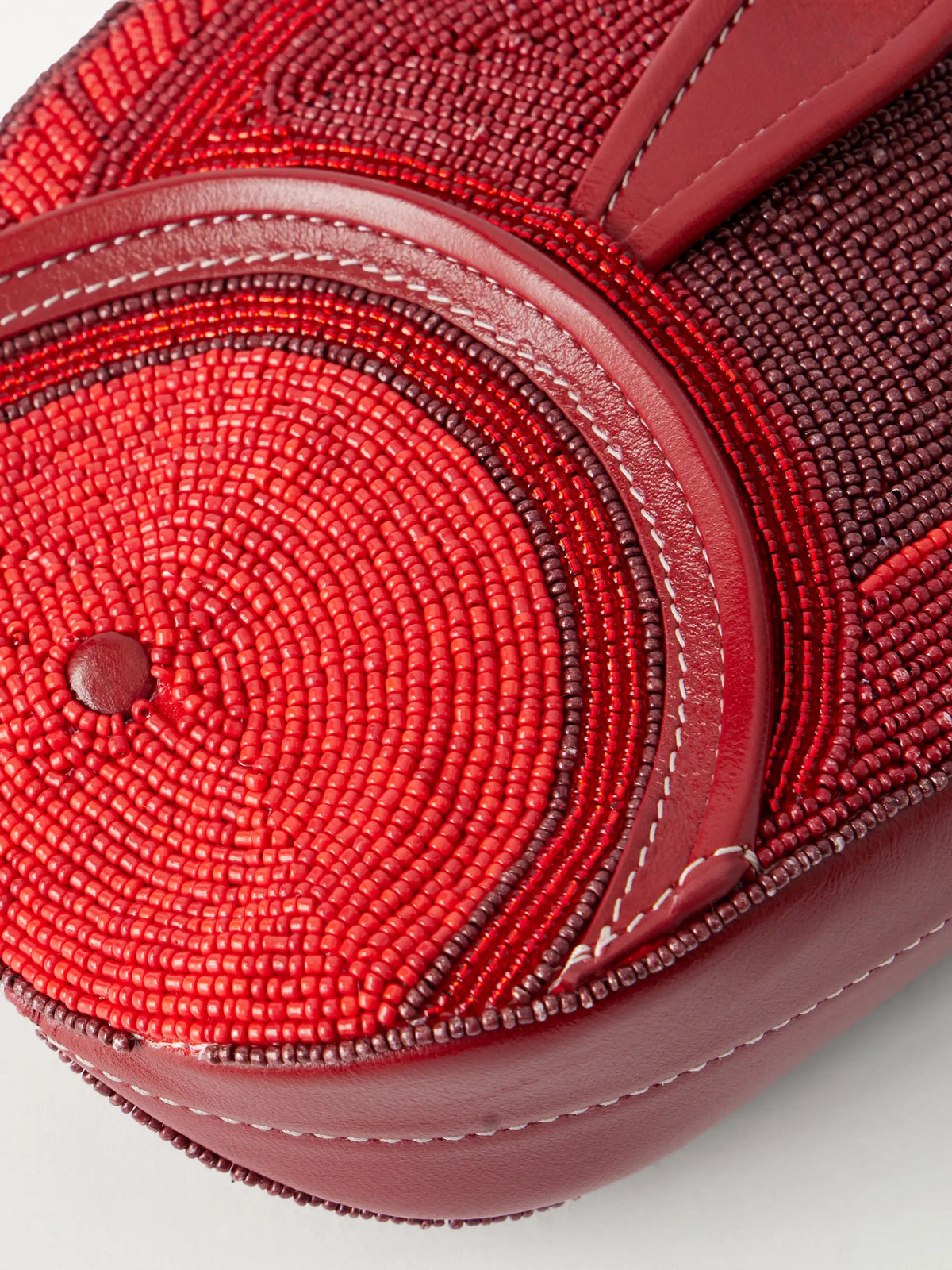 Pesce Beaded Leather Clutch