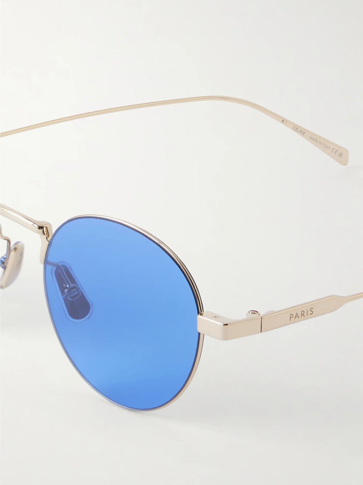 CELINE Eyewear Round-frame Gold-tone Sunglasses