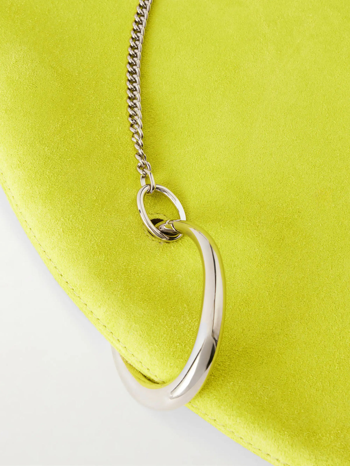 Pierced Embellished Suede Shoulder Bag