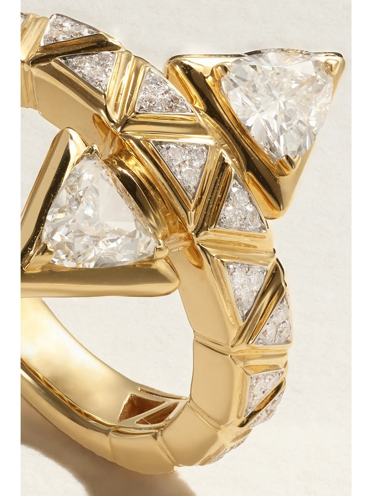 Triangoli Freccia 18-karat Gold Diamond Ring